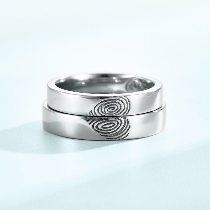 Fingerprint Couple Rings