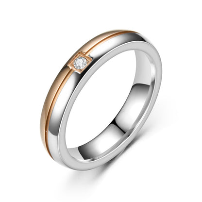 Titanium Simplicity Couple Rings