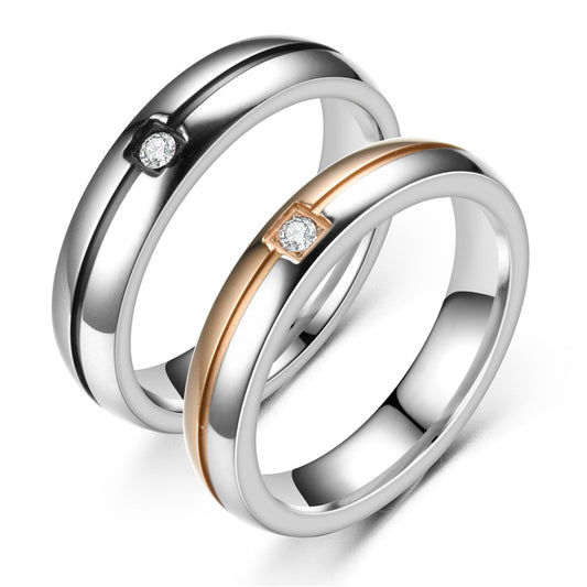 Titanium Simplicity Couple Rings