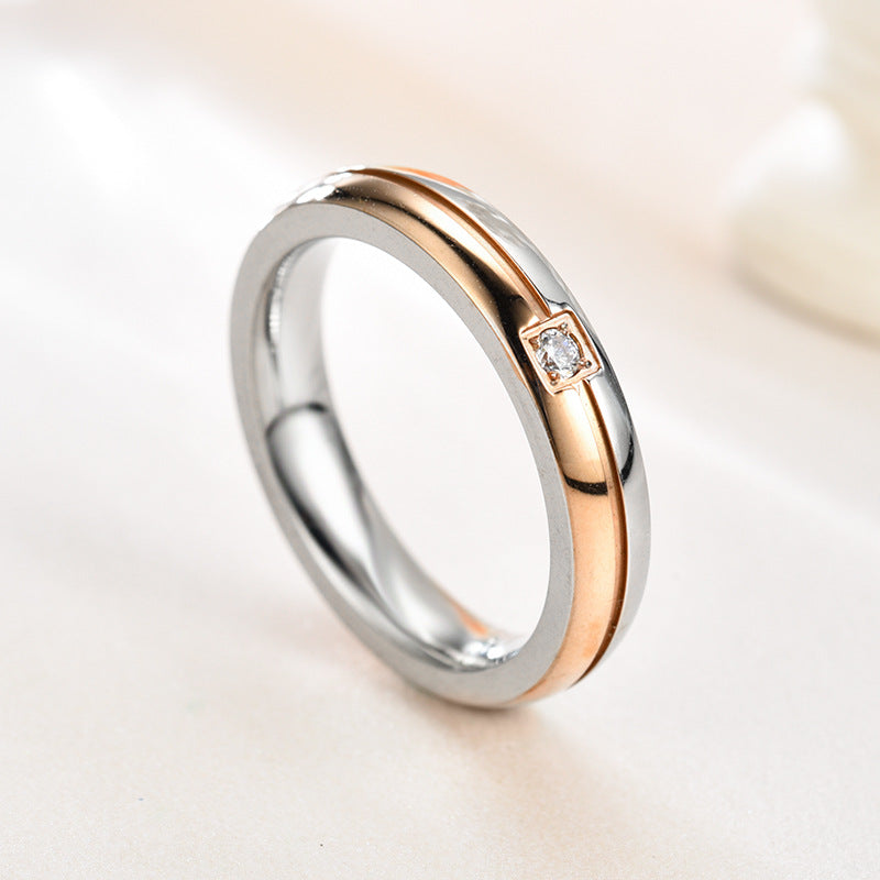 Titanium Simplicity Couple Rings