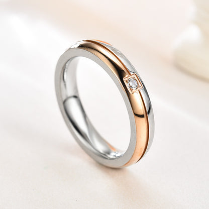 Titanium Simplicity Couple Rings