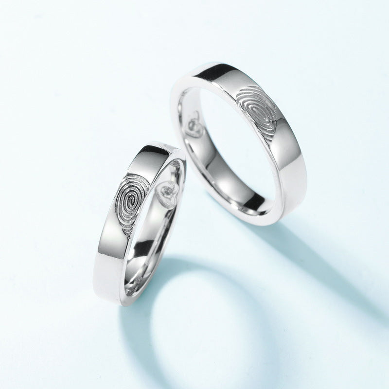 Fingerprint Couple Rings