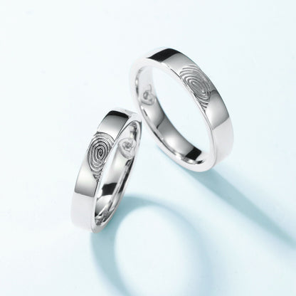 Fingerprint Couple Rings