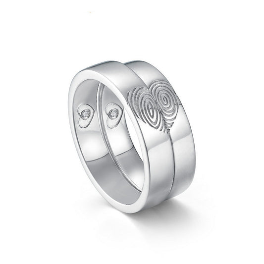 Fingerprint Couple Rings