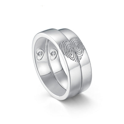Fingerprint Couple Rings