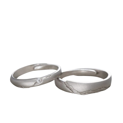 Silver Couple Rings