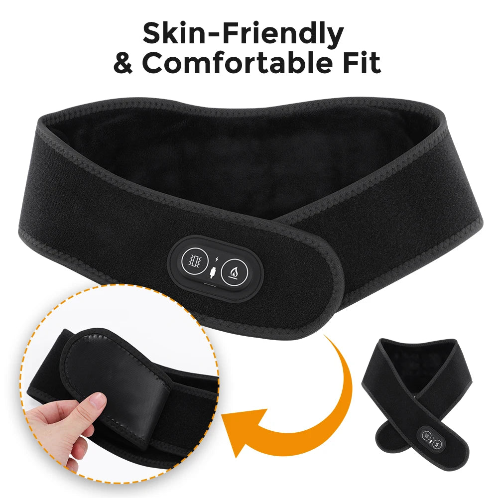 36pcs LED Beads 660&850nm Red Light Heating Belt 3 Levels Heating and Vibration Wrist Wrap for Leg Arm Ankle Vibration Massage
