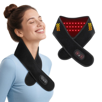 36pcs LED Beads 660&850nm Red Light Heating Belt 3 Levels Heating and Vibration Wrist Wrap for Leg Arm Ankle Vibration Massage